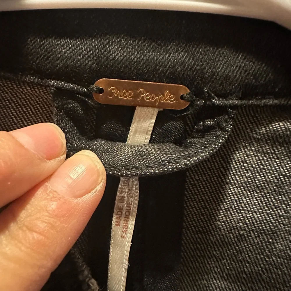 Free People Black Military Style Jacket- women’s size small - Picture 3 of 3